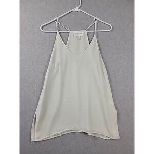 Olive + Oak Ivory Layered Spaghetti Strap V Neck Tank Top Women's Small